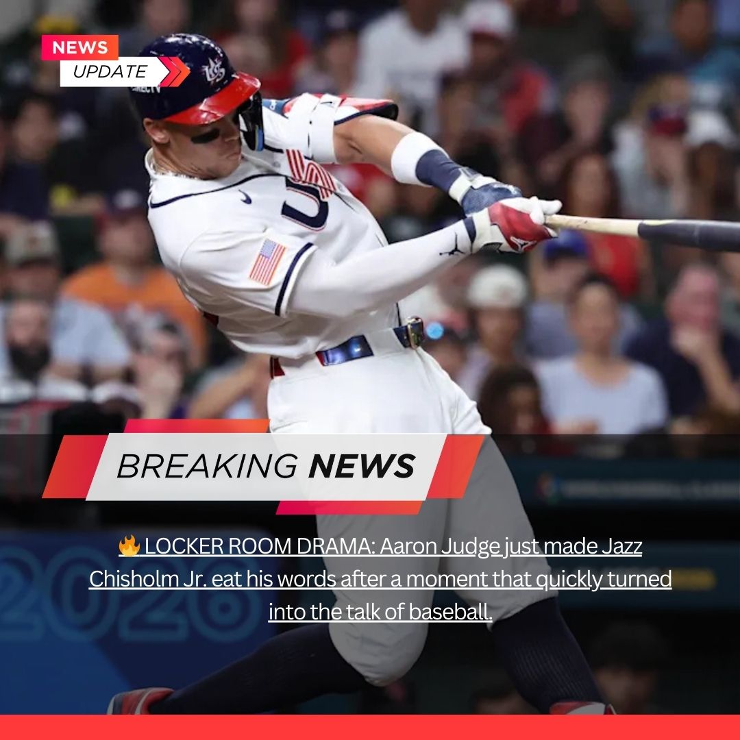 🔥 LOCKER ROOM DRAMA: Aaron Judge just made Jazz Chisholm Jr. eat his ...